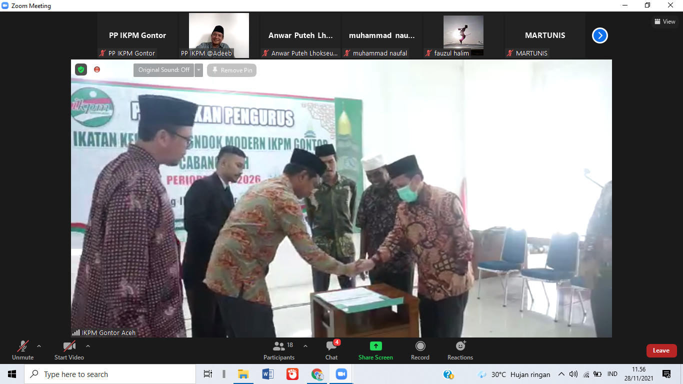 Adakan Pelatikan Pengurus Baru, IKPM Aceh Meregenerasi Struktur Kepengurusan